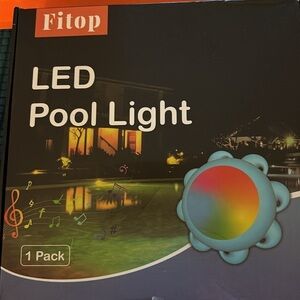 Fitop LED Pool Light With Remote Color Options App Control Bright Lights